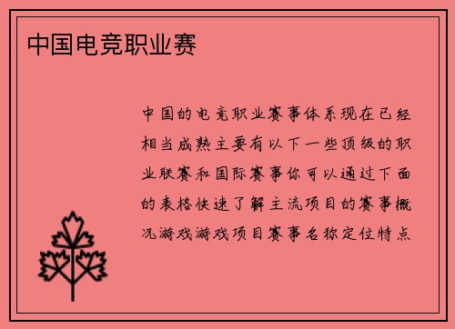 中国电竞职业赛